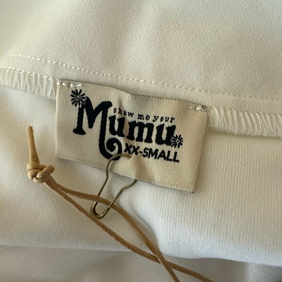 Show Me Your Mumu Princess Ariel Ballgown in Ivory Crisp NWT Size 2XS - Picture 9 of 10